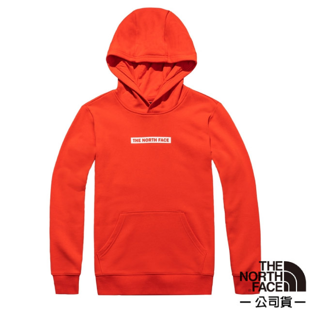 【The North Face】中性款 背部印花連帽大學T.休閒衫/機能性運動衫/4UDK-15Q 紅色 V✿30E010
